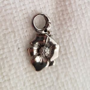 Fossil flower charm